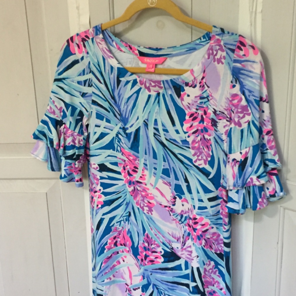 Lilly Pulitzer Blue and Pink Mini Dress - Picture 10 of 15